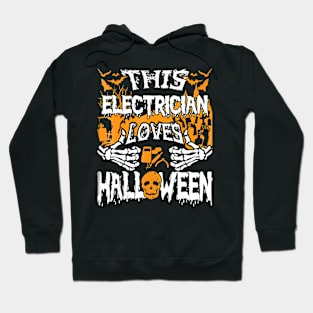 This Electrician Loves Halloween Funny Electrician Hoodie